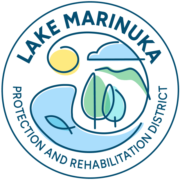 Lake Marinuka Logo In White Blue Green And Yellow